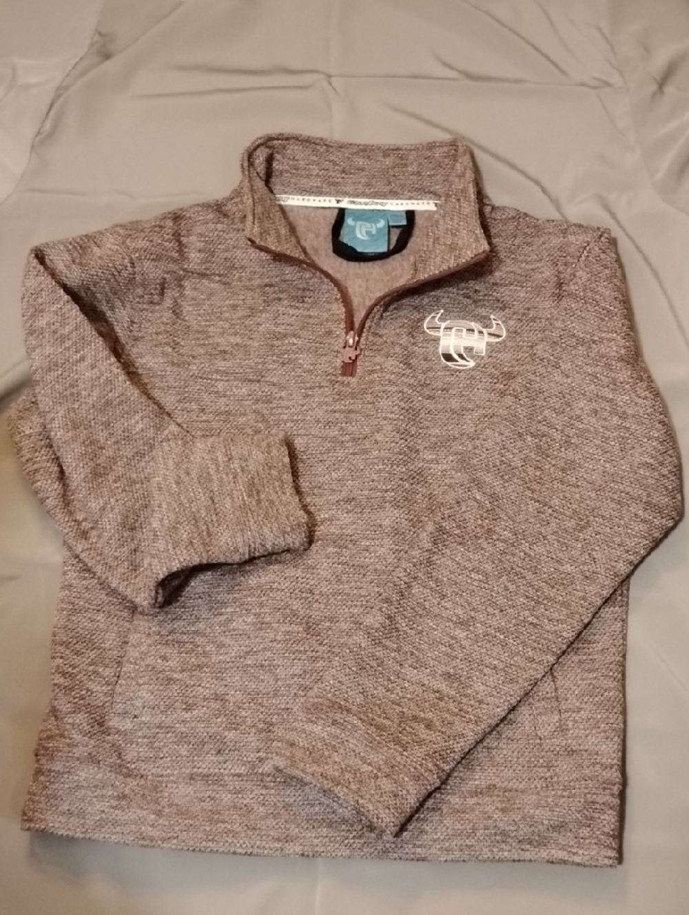 Kids Half-Zip Sweatshirt - Taupe Heather